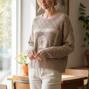 Claire Kennedy Knit Sweater with Arched Detail
